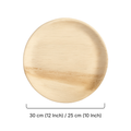 Round Palm Leaf Plates (25-30 cm) 10 & 12 Inches| 100% Natural, Eco-Friendly & Compostable