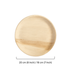 Round Palm Leaf Plates (18-20 cm) 7 & 8 Inches | 100% Natural, Eco-Friendly & Compostable