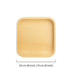 Square Palm Leaf Plates (15-20 cm) 6 & 8 Inches | 100% Natural, Eco-Friendly & Compostable