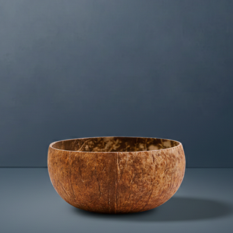 Premium Matt Polish Coconut Bowl 400 ml – Perfect for Smoothie & Acai Bowls