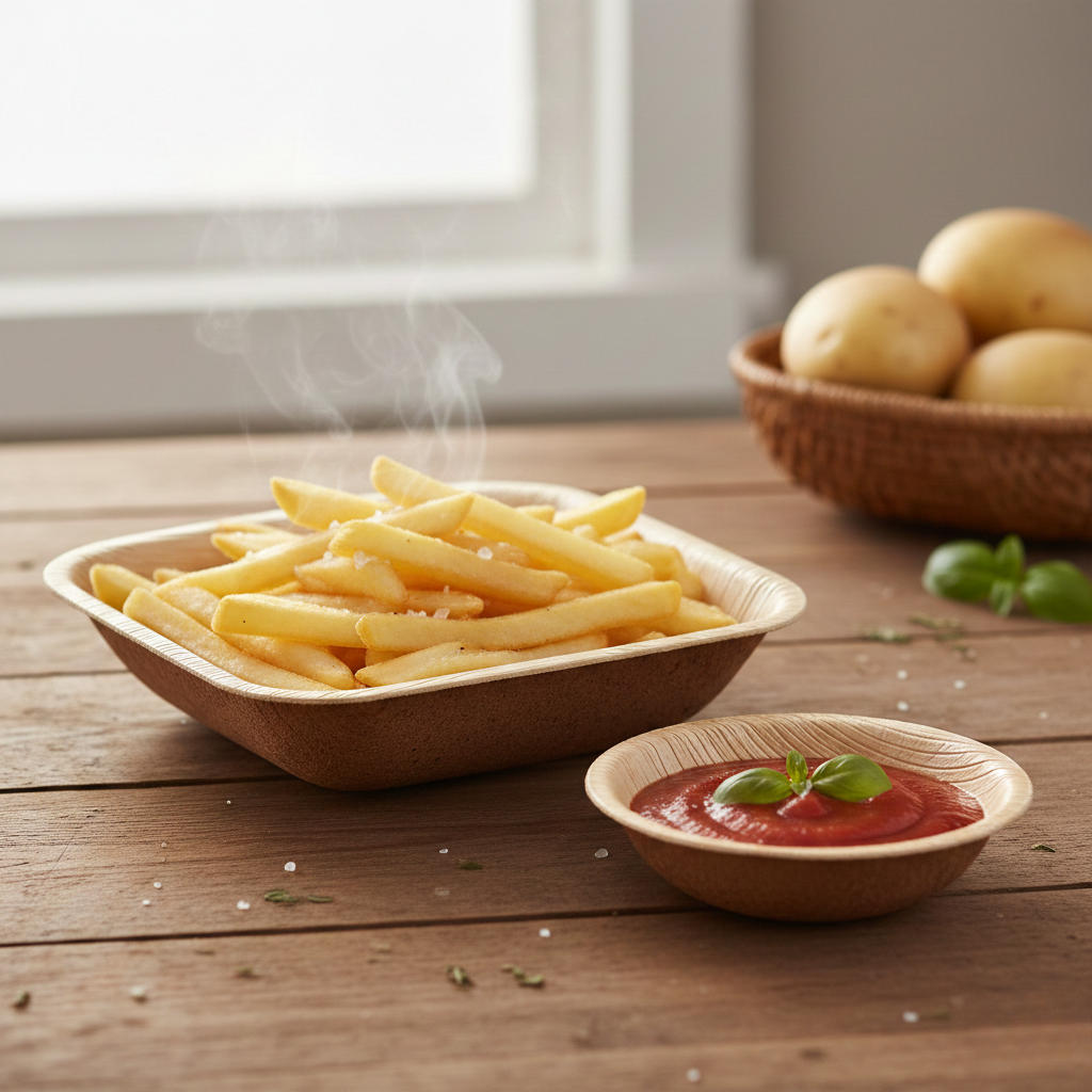 Round Palm Leaf Bowl 6 cm | Compostable & Leak-Resistant