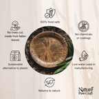 Round Palm Leaf Plates (18-20 cm) 7 & 8 Inches | 100% Natural, Eco-Friendly & Compostable