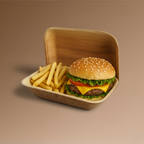 Palm Leaf Takeaway Box (1000 ml)| 100% Natural, Eco-Friendly & Compostable