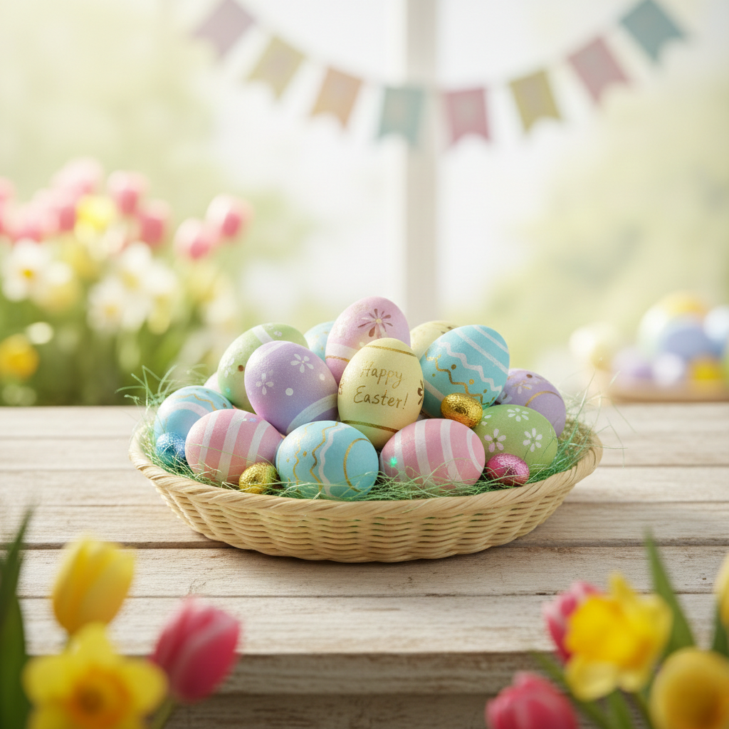Natural Round Polywicker Basket – Stylish & Versatile Display Essential