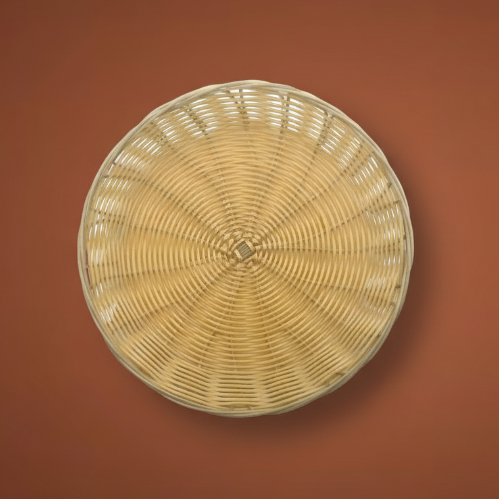 Natural Round Polywicker Basket – Stylish & Versatile Display Essential