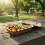 Palm Leaf Takeaway Box (1000 ml)| 100% Natural, Eco-Friendly & Compostable