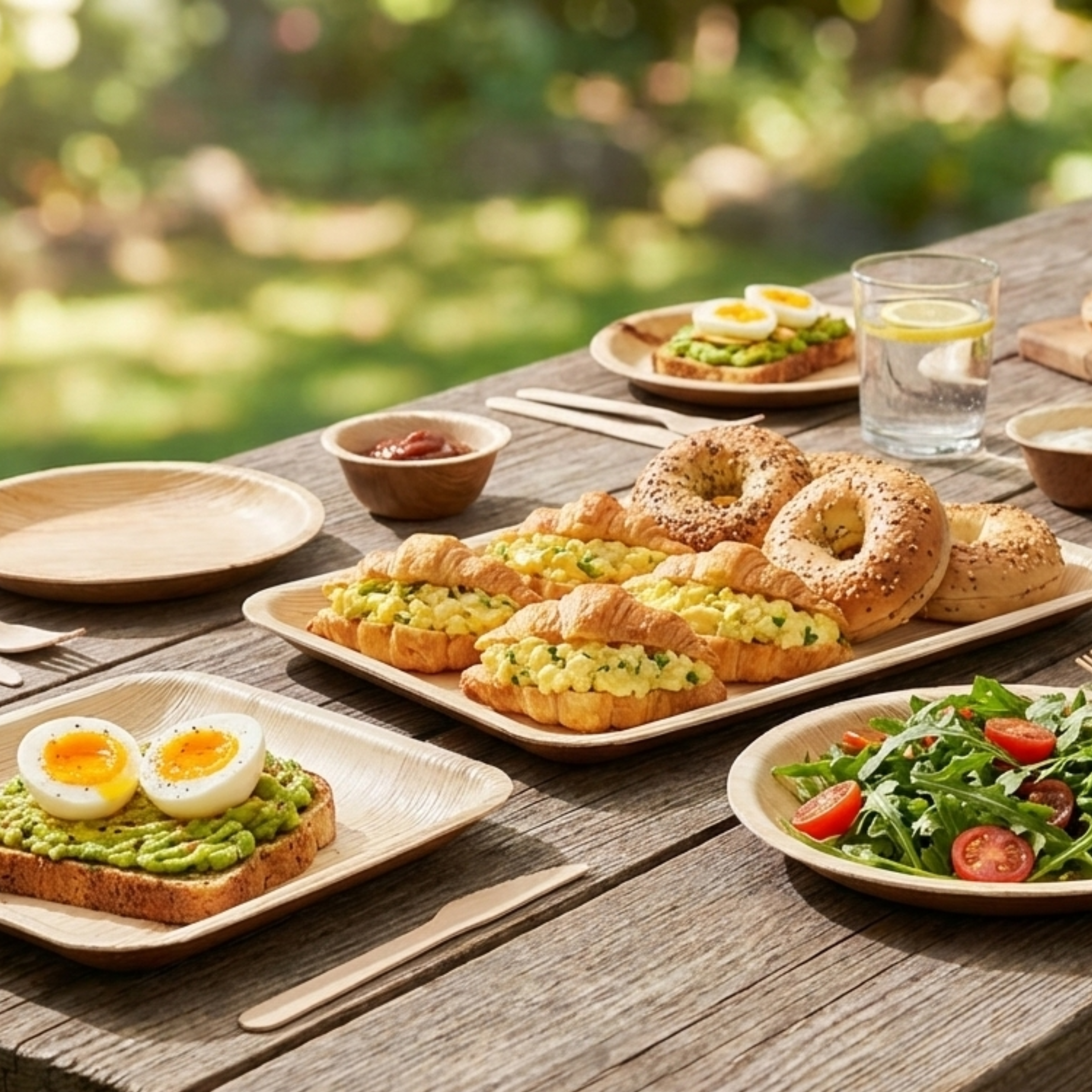 Square Palm Leaf Plates (23-25 cm) 9 & 10 Inches | 100% Natural, Eco-Friendly & Compostable