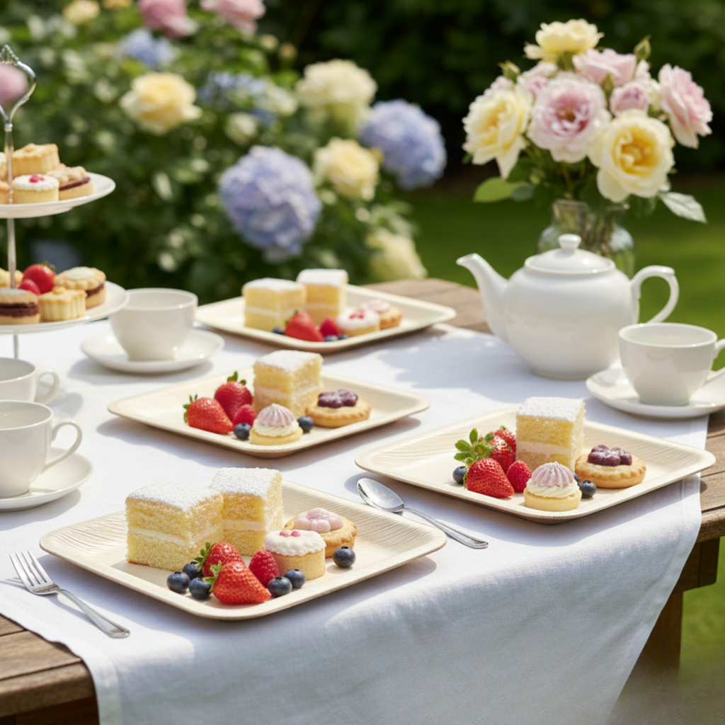 Square Palm Leaf Plates (15-20 cm) 6 & 8 Inches | 100% Natural, Eco-Friendly & Compostable